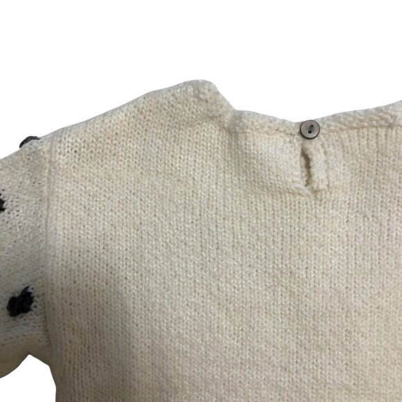 3/$25 ❥ Zara Knitwear Soft Sweater Polka Dot Long Sleeves White Gray Girl 2T 3T - Picture 3 of 4